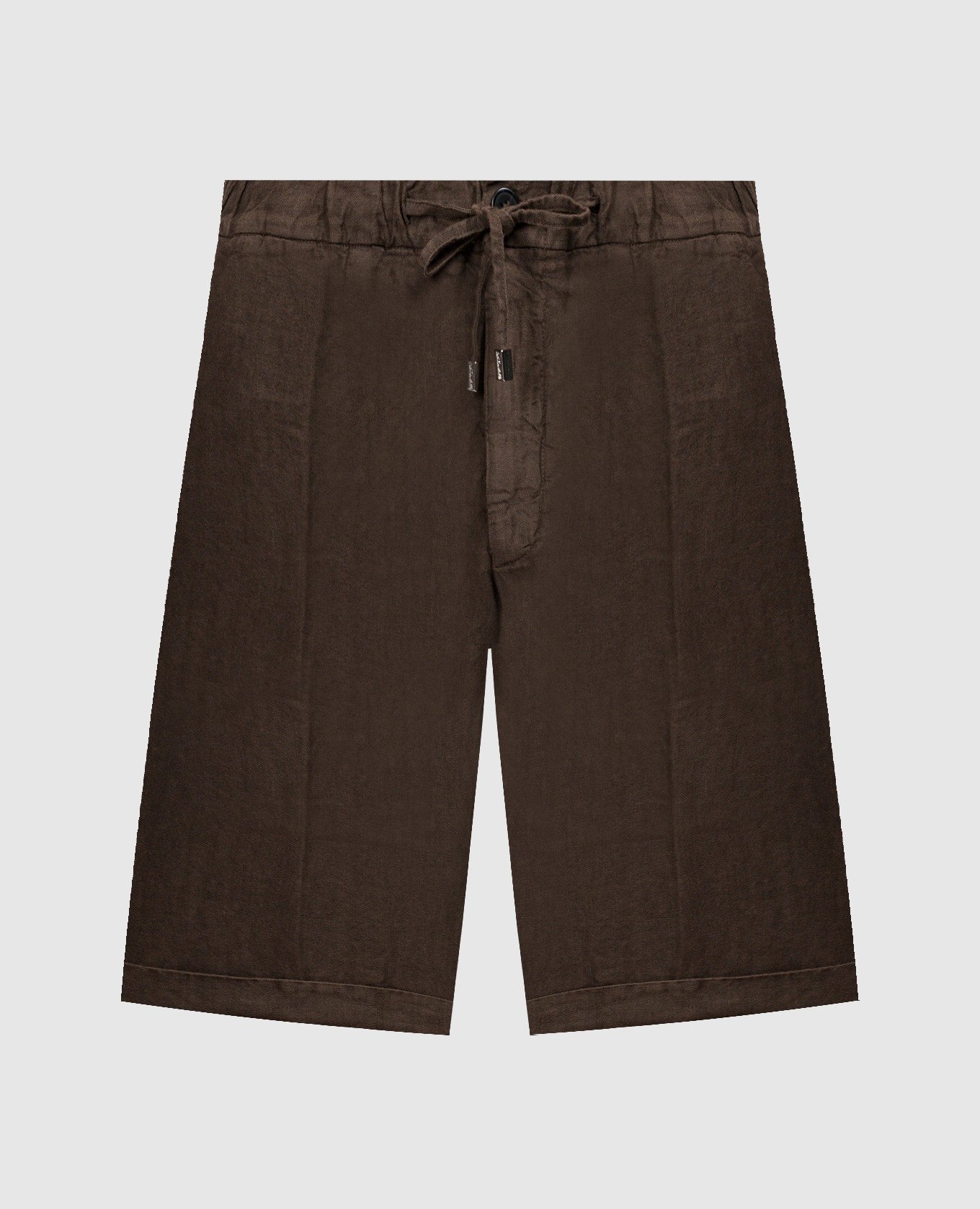 Brown linen shorts