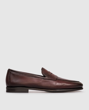 Santoni Коричневі шкіряні лофери MCNC18837SI9KMEM
