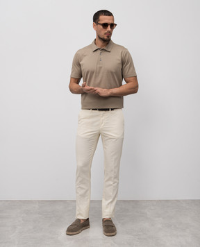 Canali Желтые брюки с льном PT0118793630