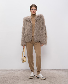 Allude Бежеві спортивні штани з кашеміру 25511117
