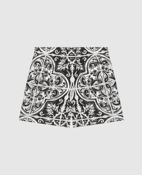 Dolce&Gabbana Дитячі шорти для плавання в принт Майоліка L4J818ON01D
