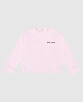 Palm Angels Дитячий рожевий світшот з логотипом PGXC001S25FLE004