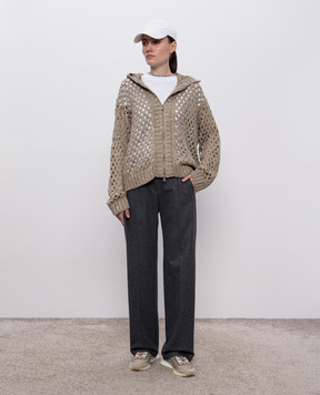 Brunello Cucinelli Біла футболка з ланцюжком моніль M0T18BD200