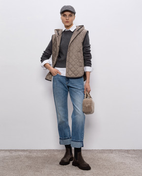 Brunello Cucinelli Сірий джемпер з кашеміру M12216300P