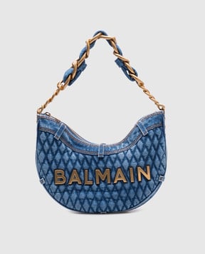 Balmain Синя сумка-хобо Soft Moon 1945 EN1BQ954TTSD