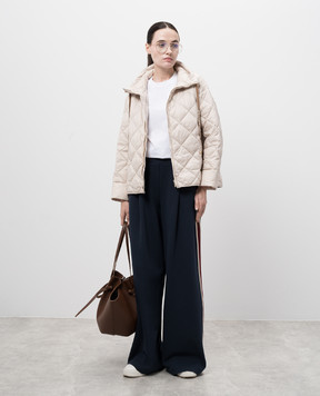 Max Mara Біла футболка ACACIA з монограмою логотипа з кристалами ACACIA