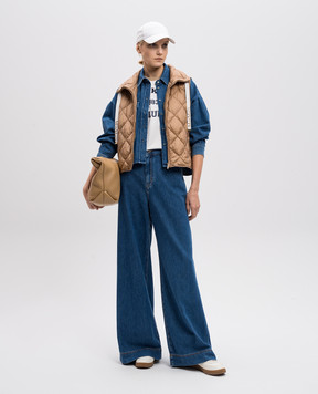 Max Mara Бежевий пуховий жилет TREGIC TREGIC