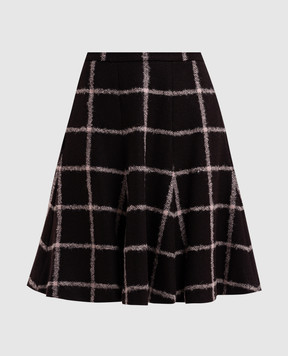 Christian Dior Коричнева спідниця з вовни в клітинку 5A21319A1161