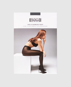 Wolford Чорні колготи Fatal 50 Den 10788