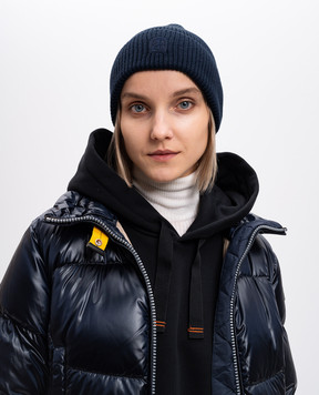 Parajumpers Синя шапка з вовни з патчем логотипа 24WPAHAHA12