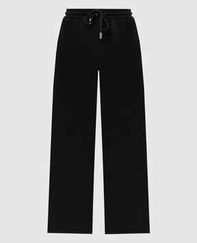 Off-White Черные спортивные брюки с вышивкой логотипа монограммы OMCH054C99FLE002