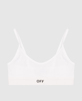 Off-White Белый браслет в рубчик с логотипом OWUB001S25JER001