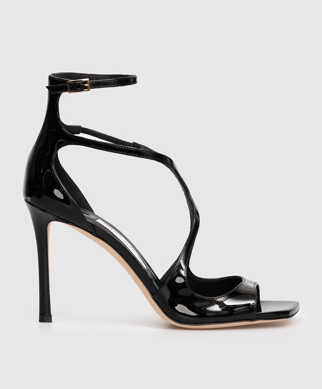 Jimmy Choo - Чорні шкіряні лаковані босоніжки Azia AZIA95PAT