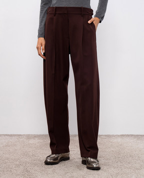 Brunello Cucinelli Бордові штани з вовною MA033P9039