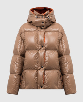Moncler Бежевый пуховик Parana с логотипом. J20931A0010368950