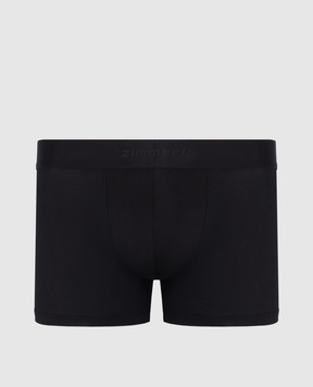 Zimmerli Чорні труси-боксери з логотипом 7001343