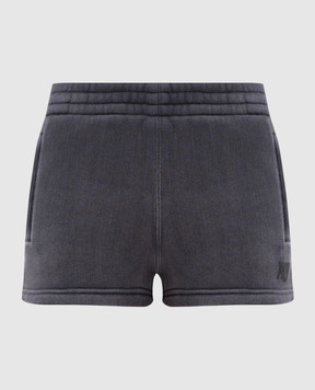 Alexander Wang Серые шорты с принтом логотипа 4CC3244404