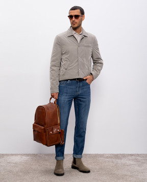 Brunello Cucinelli Сині джинси з ефектом потертості ME645D3210
