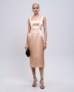 Dolce&Gabbana Бежева сукня-футляр F6TTYTFURAD