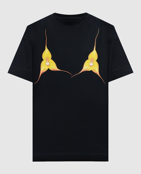 Givenchy Черная футболка с принтом BW70C1P706