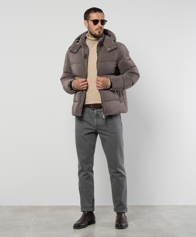 MooRER Коричневая пуховая куртка BRETT BRETTOS изображение 2