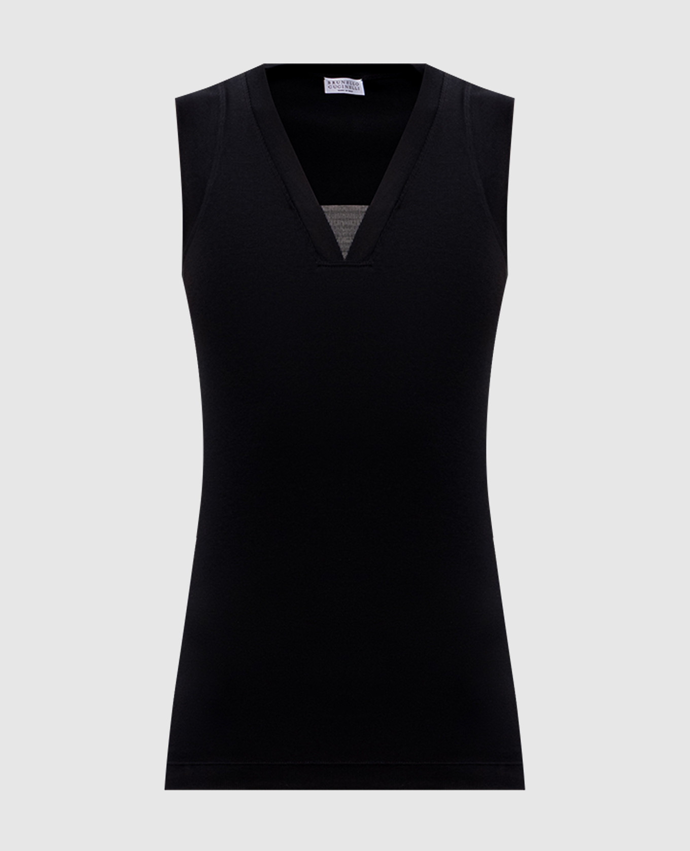 

Черный топ в рубчике с цепочкой мониль, Топы