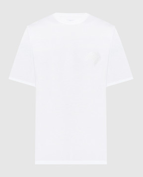 Stefano Ricci Біла футболка з вишивкою логотипа MNH3302680803