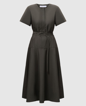 PROENZA SCHOULER Зелена сукня міді з поясом WL2513502AC153