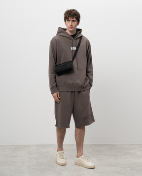 Maison Margiela MM6 Коричневые худи с патчем логотипа SH0GU0018M25012