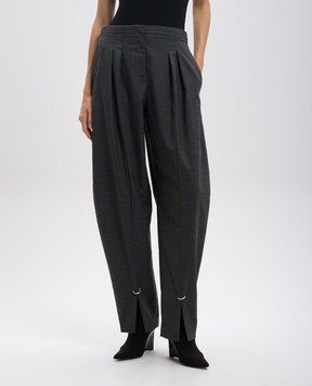Thierry Mugler Сірі штани з вовни 24F1PA0448191