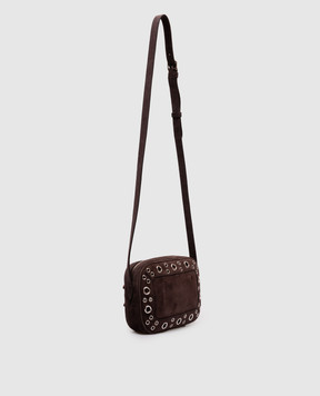 Valentino Коричневая замшевая сумка кросс-боди NELLCÔTE 7W2B0R74JET