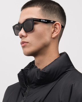 Balenciaga Чорні сонцезахисні окуляри з логотипом 847031T0039