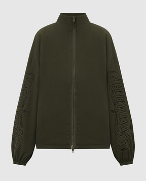 Vetements Зеленая спортивная куртка с вышивкой логотипа UA65JA950K