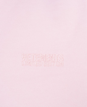 Vetements Детские розовые брюки с вышивкой логотипа KA10SP100K