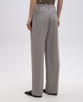 Brunello Cucinelli Серые брюки из шерсти MP507P8983
