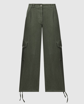 Max & Co Зеленые джинсы-карго David DAVID