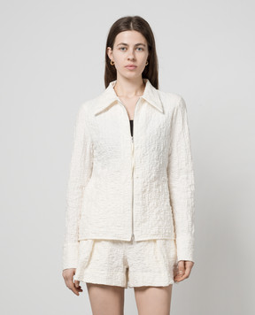Jil Sander Бежева сорочка з ефектом жатки J02DL0174J20138