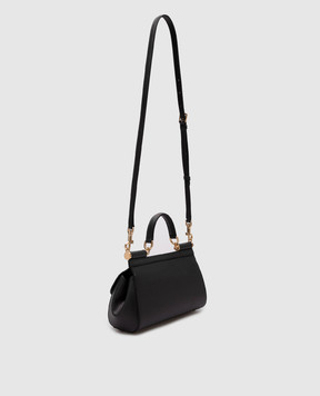 Dolce&Gabbana Чорна шкіряна сумка Sicily з логотипом BB7652B1001