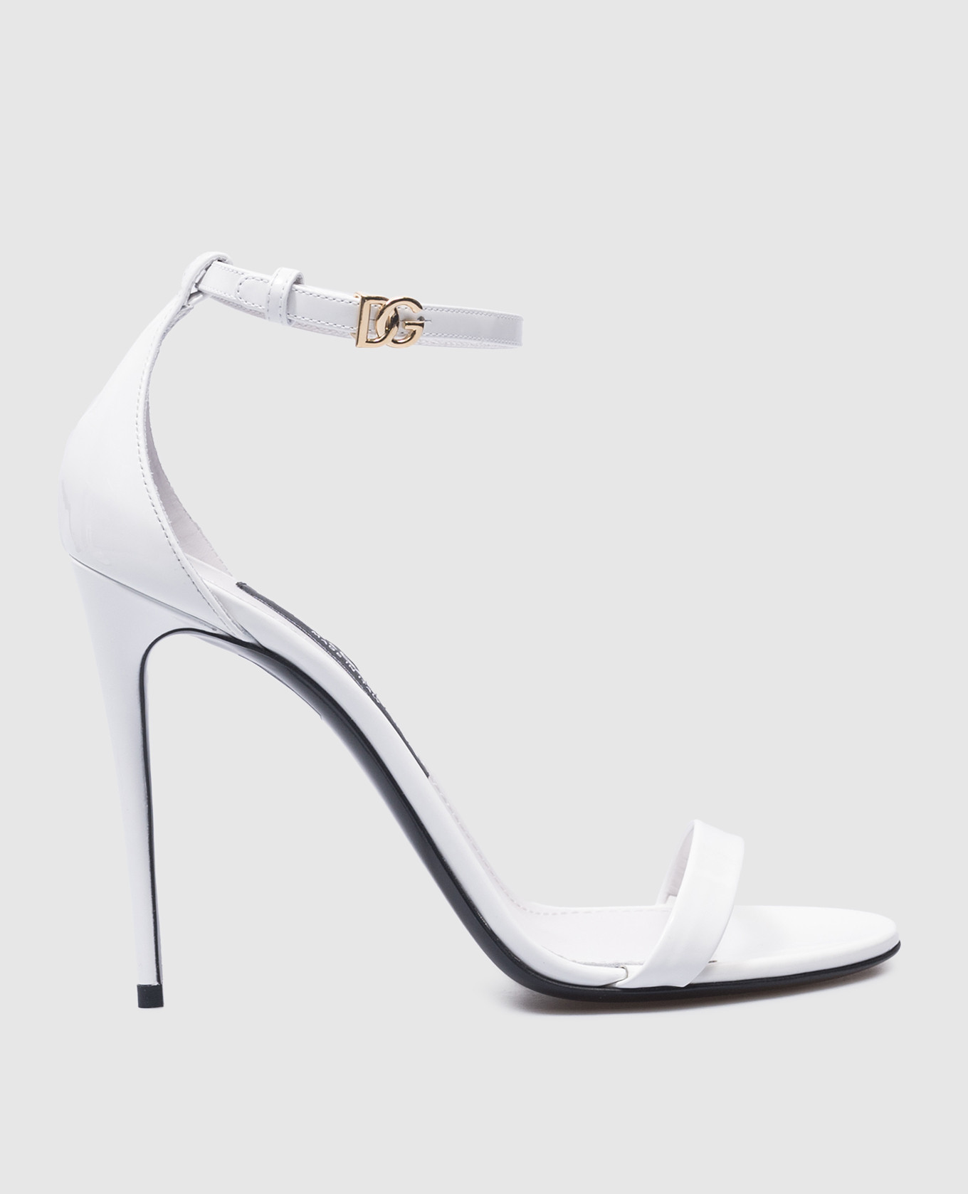 Keira white patent leather sandals