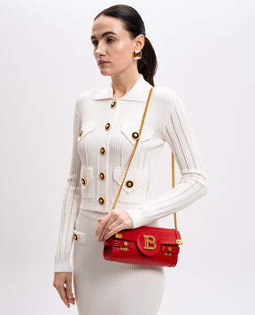 Balmain Червона шкіряна сумка B-Buzz Pouch 23 EN1LE596LAVE