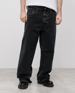 Maison Margiela MM6 Сірі джинси з патчем логотипа SH0LA0010M35249
