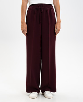 Twinset Бордові штани з логотипом 252TP2611