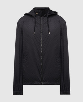 Alexander McQueen Черная ветровка в узоре Skull 838592QRACA