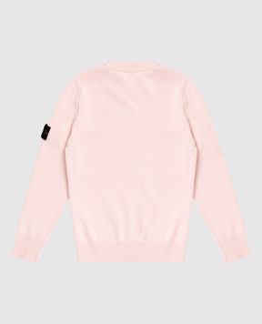 Stone Island Дитячий рожевий светр з вовною та кашеміром K2S165100002S00M1