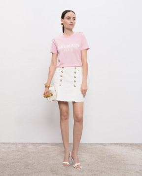Balmain Біла спідниця міні FF1LBA91DF78