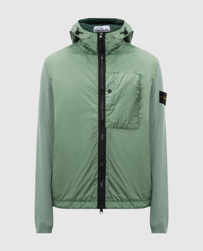 Stone Island Зеленая куртка CRINKLE REPS R-NY С с шерстью 811545637