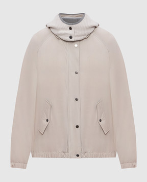 Brunello Cucinelli Бежева пухова куртка MG5017852