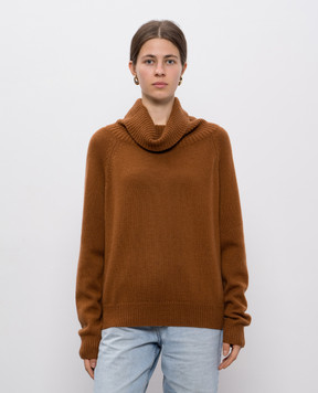 Allude Коричневий светр з кашеміру та вовни 25517004