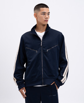 Palm Angels Синя спортивна куртка з принтом логотипа PMBD08HF25FAB001