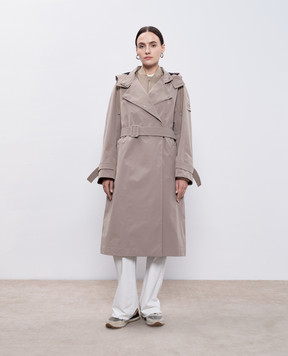 Max Mara Двобортний плащ CARTER кольору хакі зі знімним жилетом CARTER